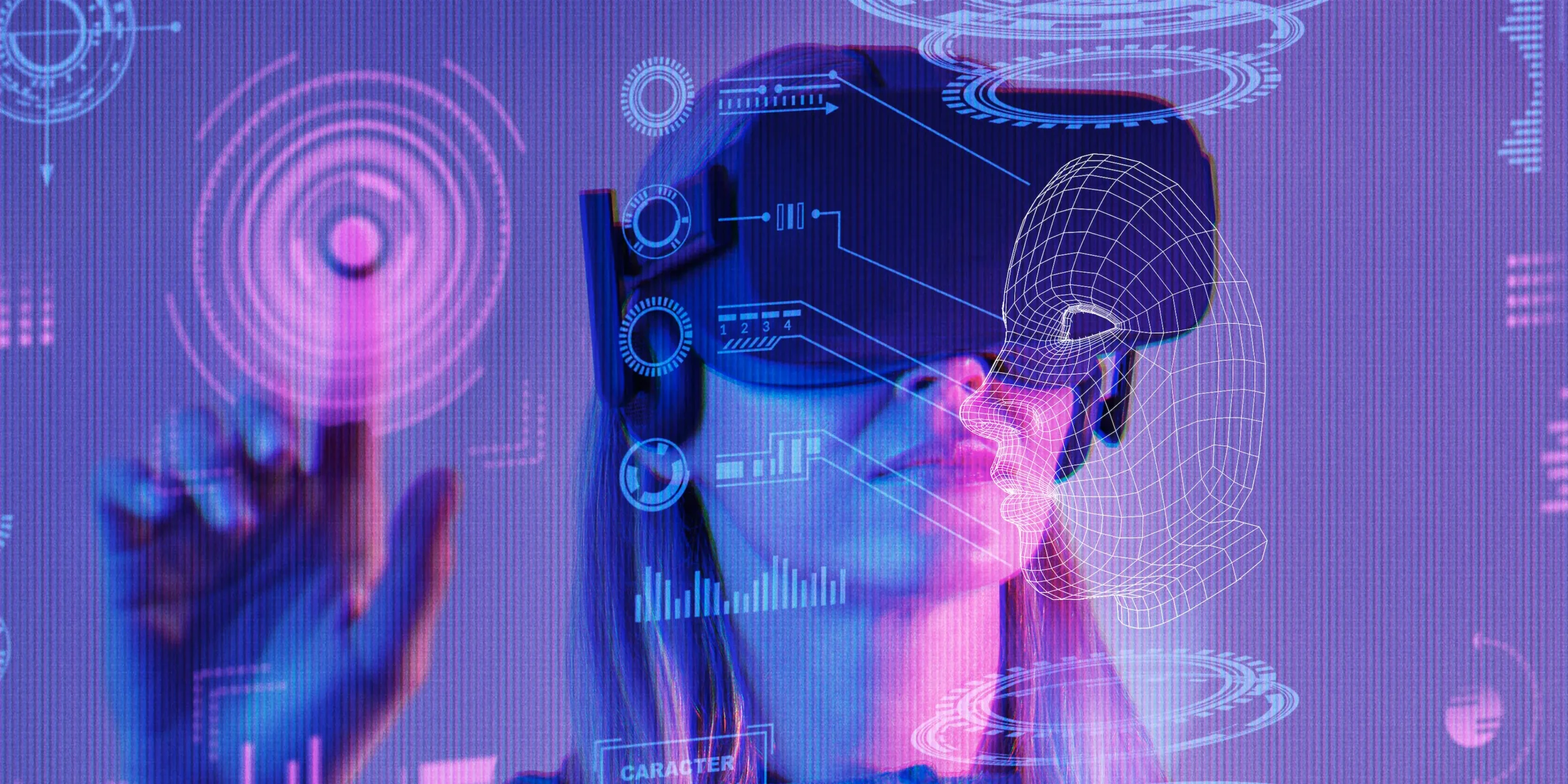 Illustration featuring modern IT symbols: articles, news, technology, artificial intelligence, and cybersecurity — a visual representation of the latest developments in the IT industry.